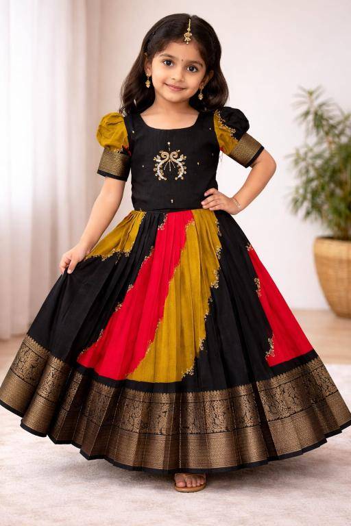 kids lehenga choli silk Kids wear manufacturers in Surat
